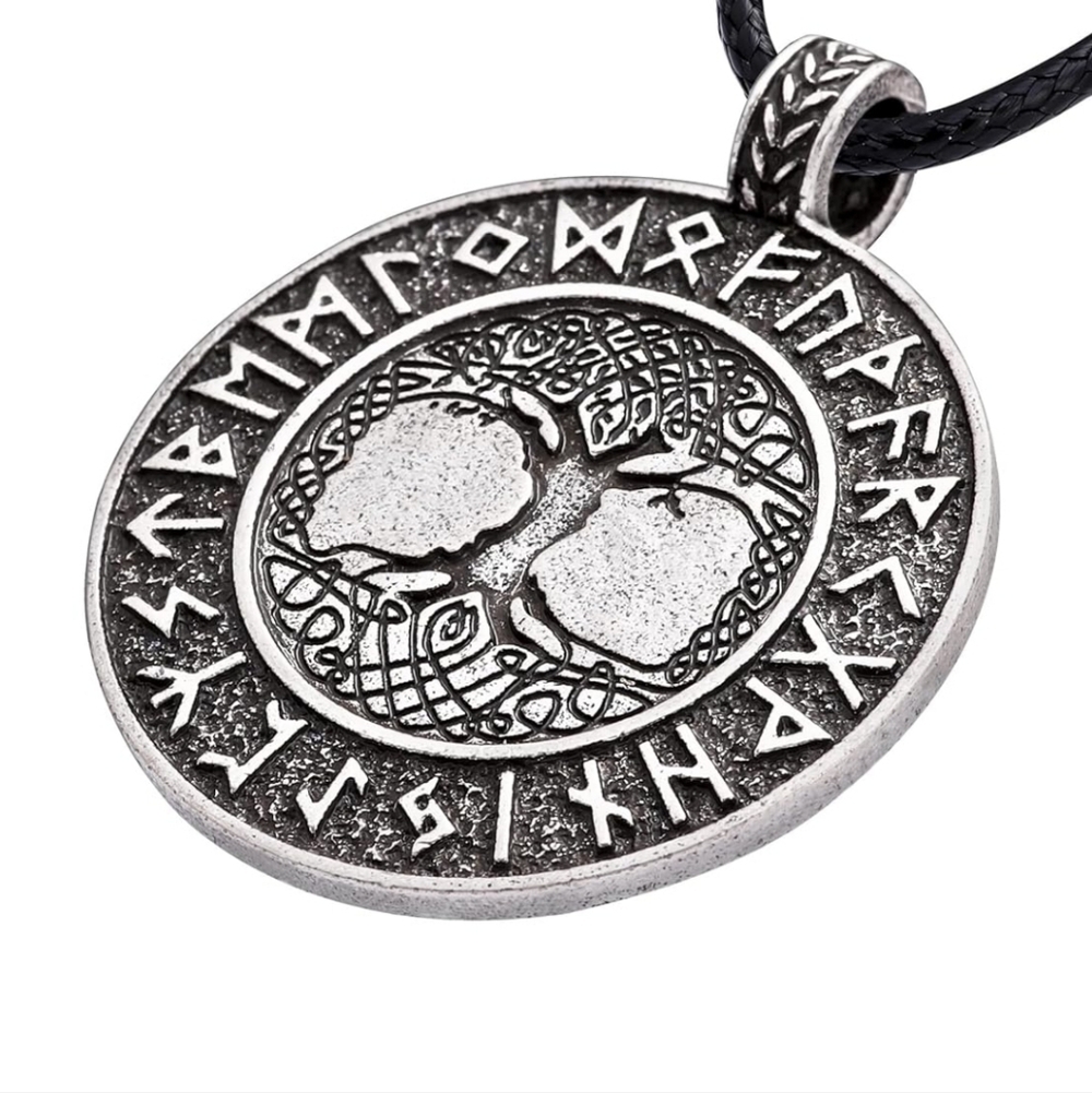 Silver Rune Pendant Necklace - Picture 3 of 4